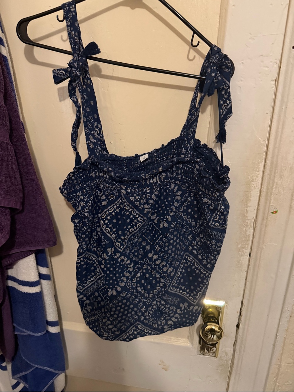Old Navy Navy Bandana-Print Tie-Strap Camisole